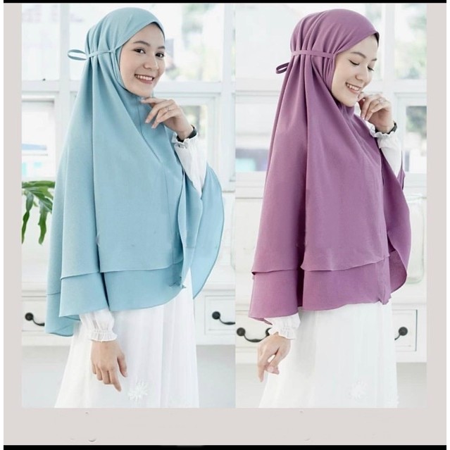 Khimar Jumbo KALYA 2 Layer Non PED BERGO Dua Layer