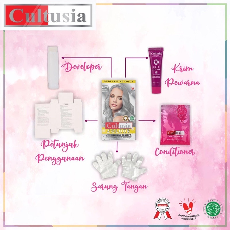 Cultusia Hair Color Light Blonde 0 77 30 ML