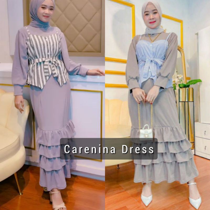 READY STOCK CARENINA DRESS  REAL PICT ORI PREMIUM  SIAP KIRIM