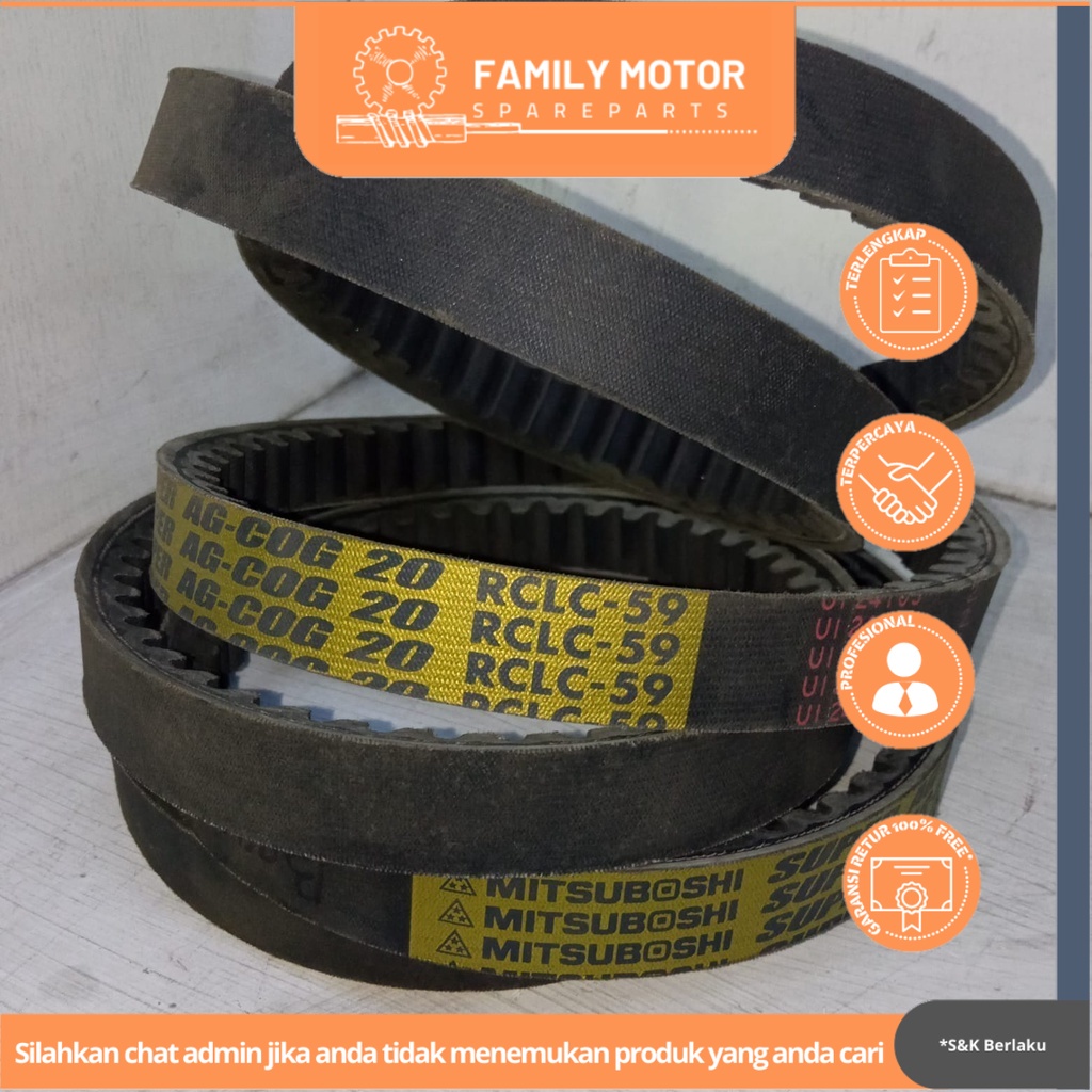 Mitsuboshi RCLC-59 RCLC59 LC59 LC 59 Belting V Belt Kubota DC-70