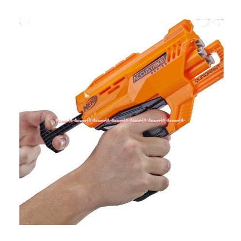 Nerf Quadrant Accustrike Pistol Mainan Warna Orange Nerp