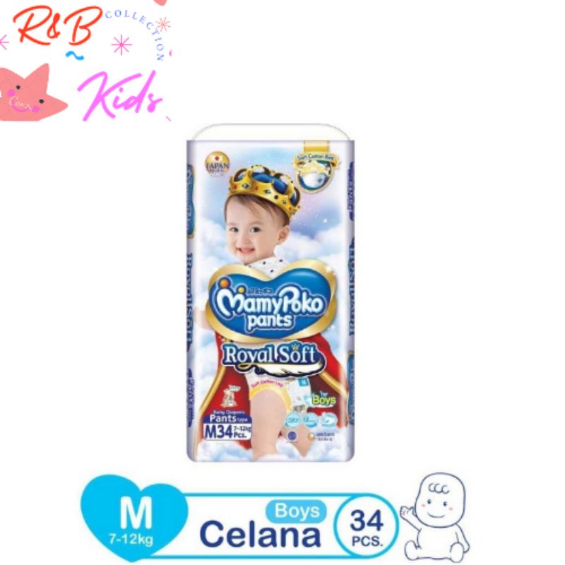 MamyPoko Pants Royal Soft M-34 ( Boys )