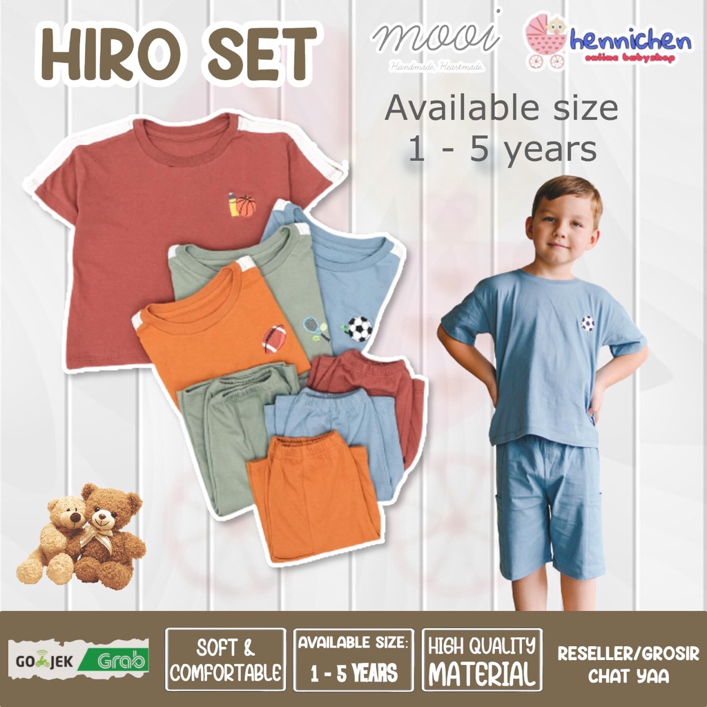 PROMO 7.7 PROMO BAJU LEBARAN MURAH PROMO CUCI GUDANG MOOI HIRO SET SETELAN BAJU ANAK BORDIR SPORT SETELAN ANAK LAKI-LAKI 1-5 TAHUN