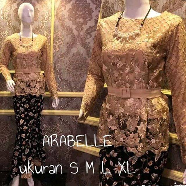 Set Kebaya arabelle / kebaya wisuda /kebaya tunangan/ kebaya modern / kebaya brokat tulle cantika 1