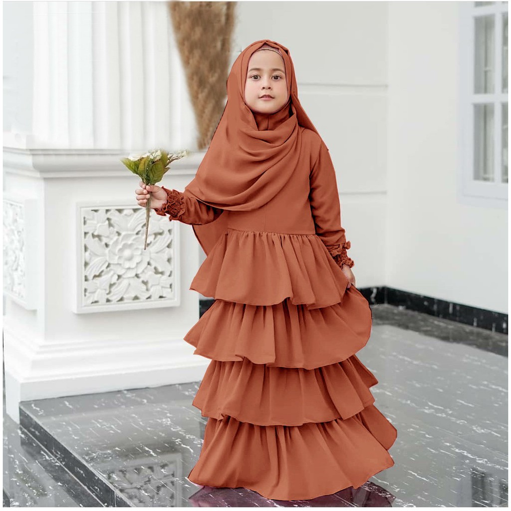 FASHION PAKAIAN MUSLIM ANAK PEREMPUAN GAMIS SYARI SALAFINA KIDS DMR