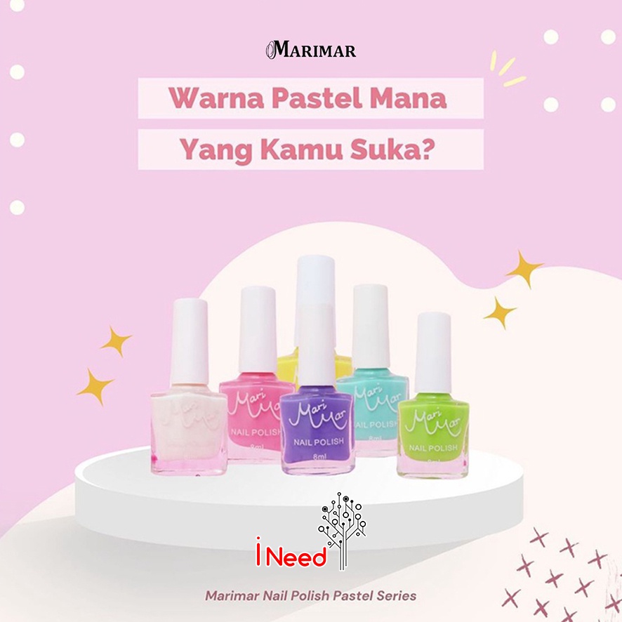 (INEED) MARIMAR Nail Polish Pastel Series 8ml - Cat Kuku - Kutek