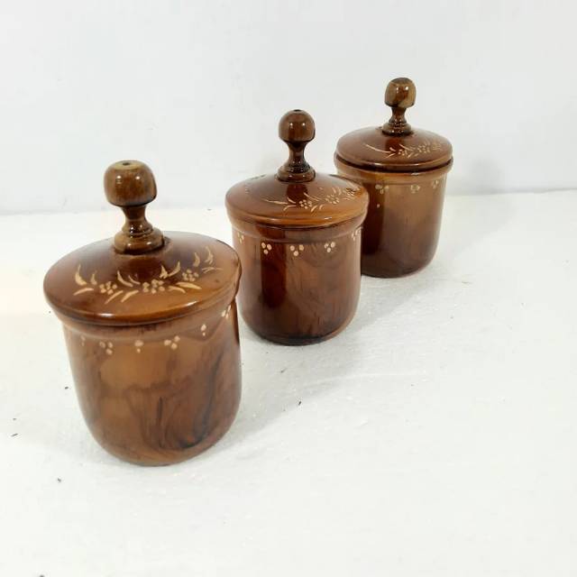 Set Toples Wadah Cemilan Kerajinan Kayu Jati Jepara