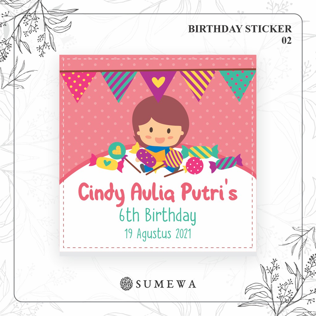 

Sticker Ulang Tahun / Birthday Sticker / Sticker Hampers Bingkisan Ulang Tahun - 02