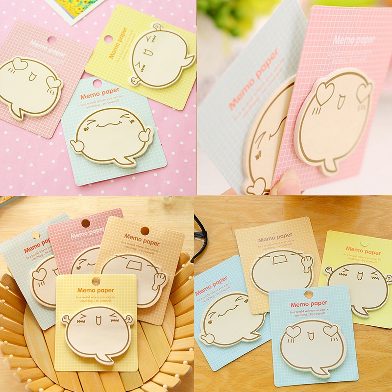 【Theredsunrisesiwy.id】1xPlanner Stickers Sticky Notes Cute Stationery Office Supplies Memo Pad Sticky