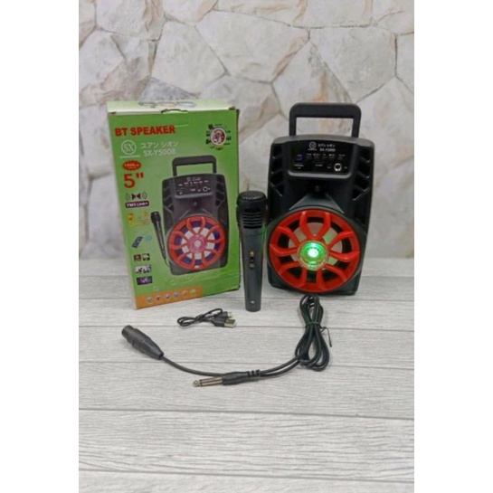 Speaker Bluetooth Karaoke SX-Y5008 Free Mic