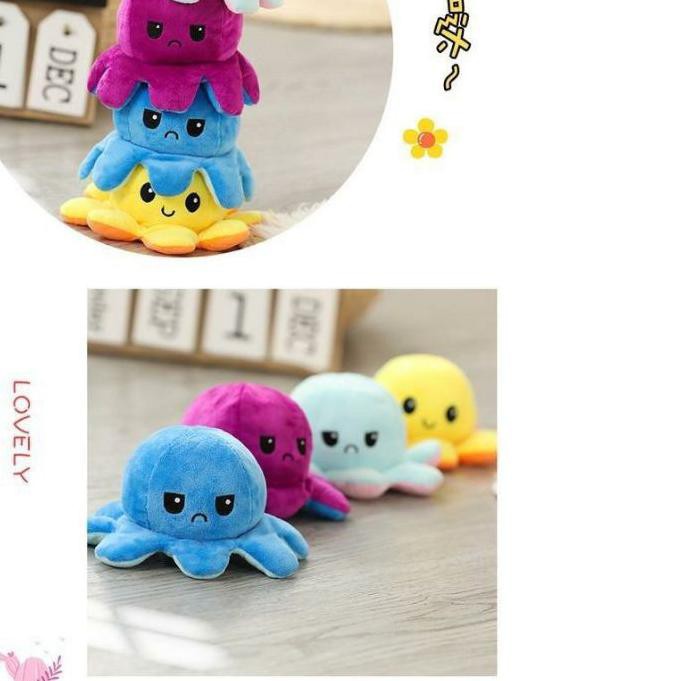 ۞ Octopus Reversible Dolls / boneka Gurita Bisa di Bolak Balik 20cm & 30cm ⅎ