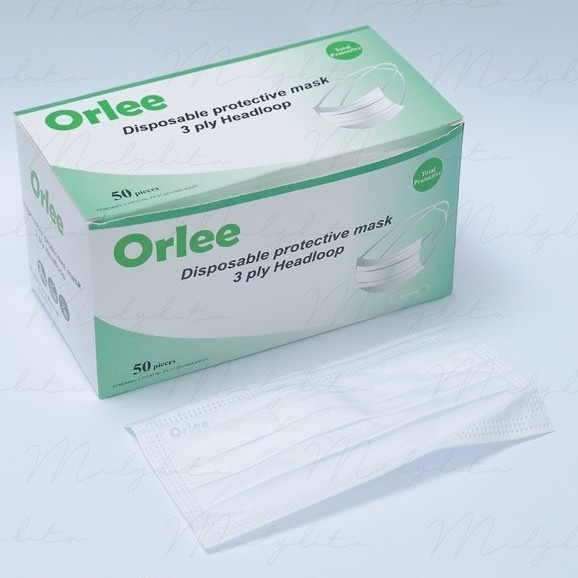 MASKER ORLEE HIJAB DISPOSABLE (PUTIH)