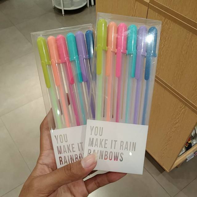 

Candy Rainbow Series Gel Pen Miniso isi 5pcs