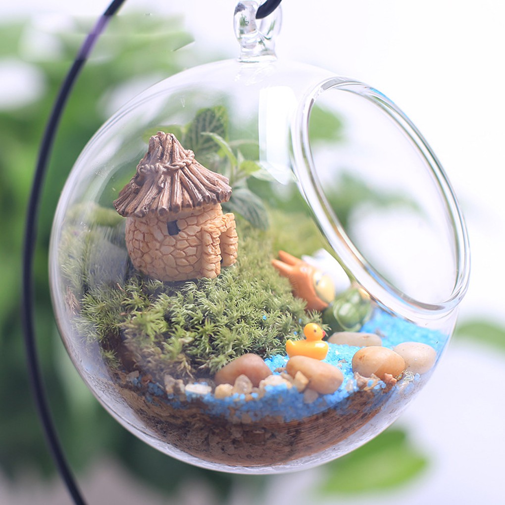 Fairy Cottage Landscape Decor Resin House Garden Ornament ❥huiteni