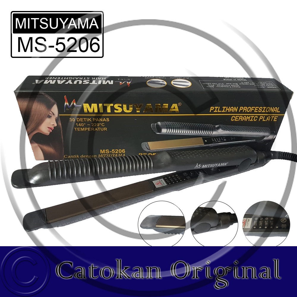 MS 5206 Catok  Rambut  2in1 Lurus Curly Mitsuyama 