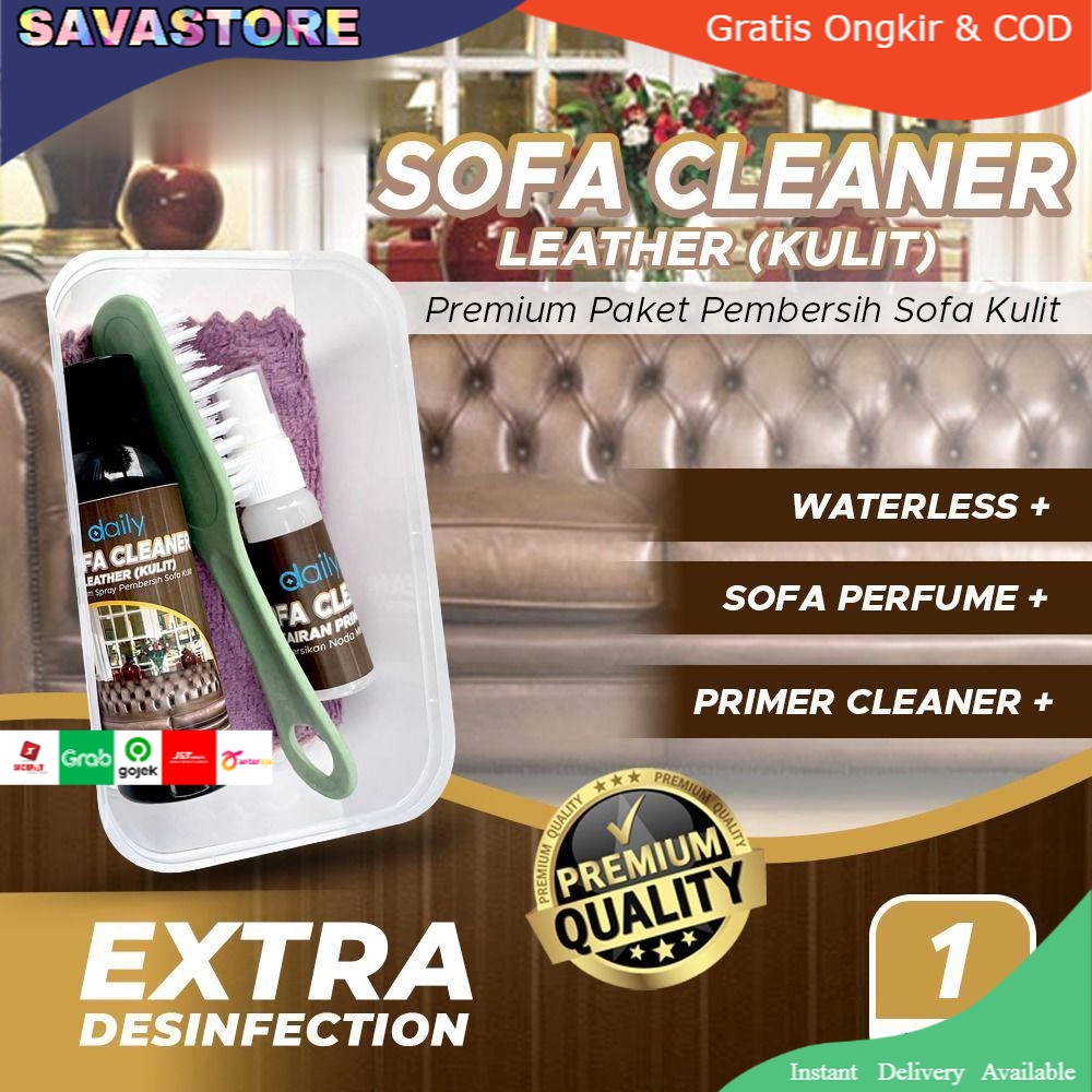 CAIRAN SPRAY PEMBERSIH AMPUH SOFA KULIT - SOFA LEATHER CLEANER PACK PREMIUM WATERLESS - DAILY SOFA CLEANER  LEATHER (KULIT) PREMIUM PEMBERSIH SOFA KULIT
