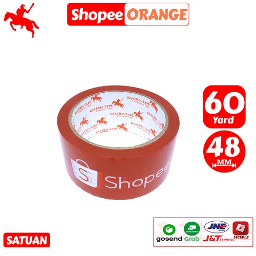 

JUAL Lakban Printing Toko Orange KSATRIA Tape 60 Yard