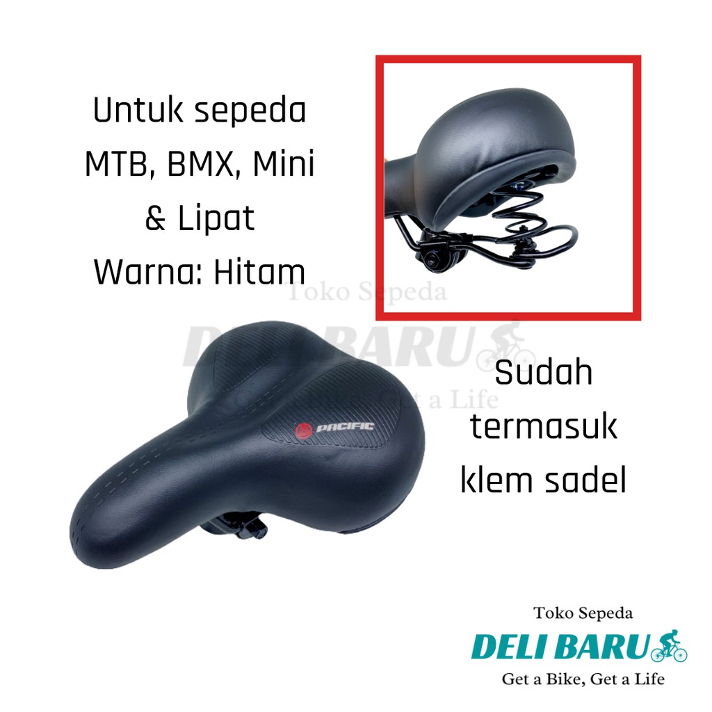 Pacific Sadel per LEBAR jok sepeda mini MTB lipat onthel