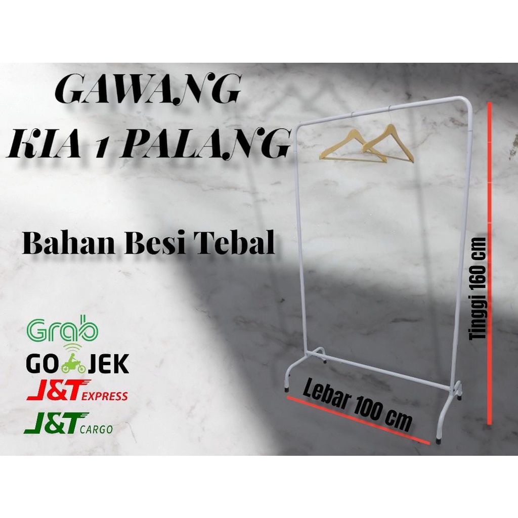 Gawang Baju Model Putih | Jemuran Baju Putih Minimalis Display