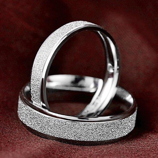 [Bayar di Tempat] CINCIN COUPLE SILVER TITANIUM ANTI KARAT SEUMUR HIDUP