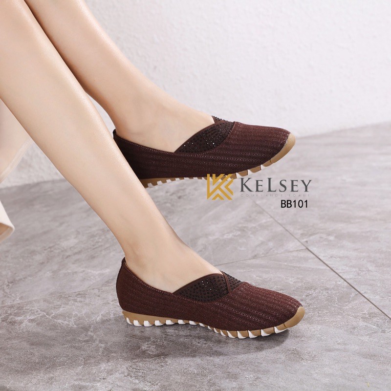 (GRATIS ALAS KAKI) NICOLE SEPATU FLAT SHOES WANITA KELSEY BB101 SANDAL WANITA FLAT SHOES IMPORT SEPATU SLIP ON WANITA