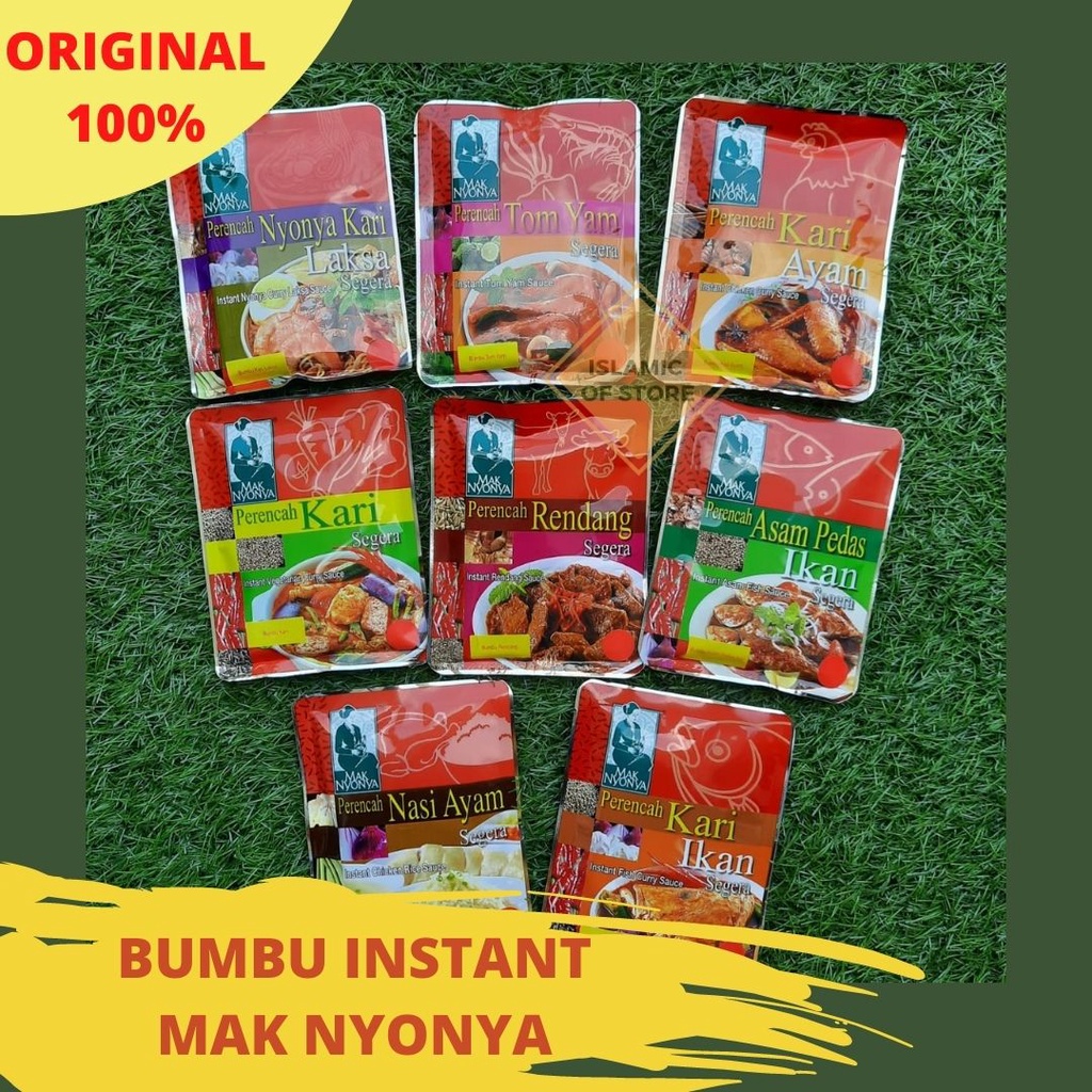 BUMBU INSTAN MAK NYONYA Rendang/Kari/Laksa/NASI AYAM HALAL DAN PRAKTIS 100 GR