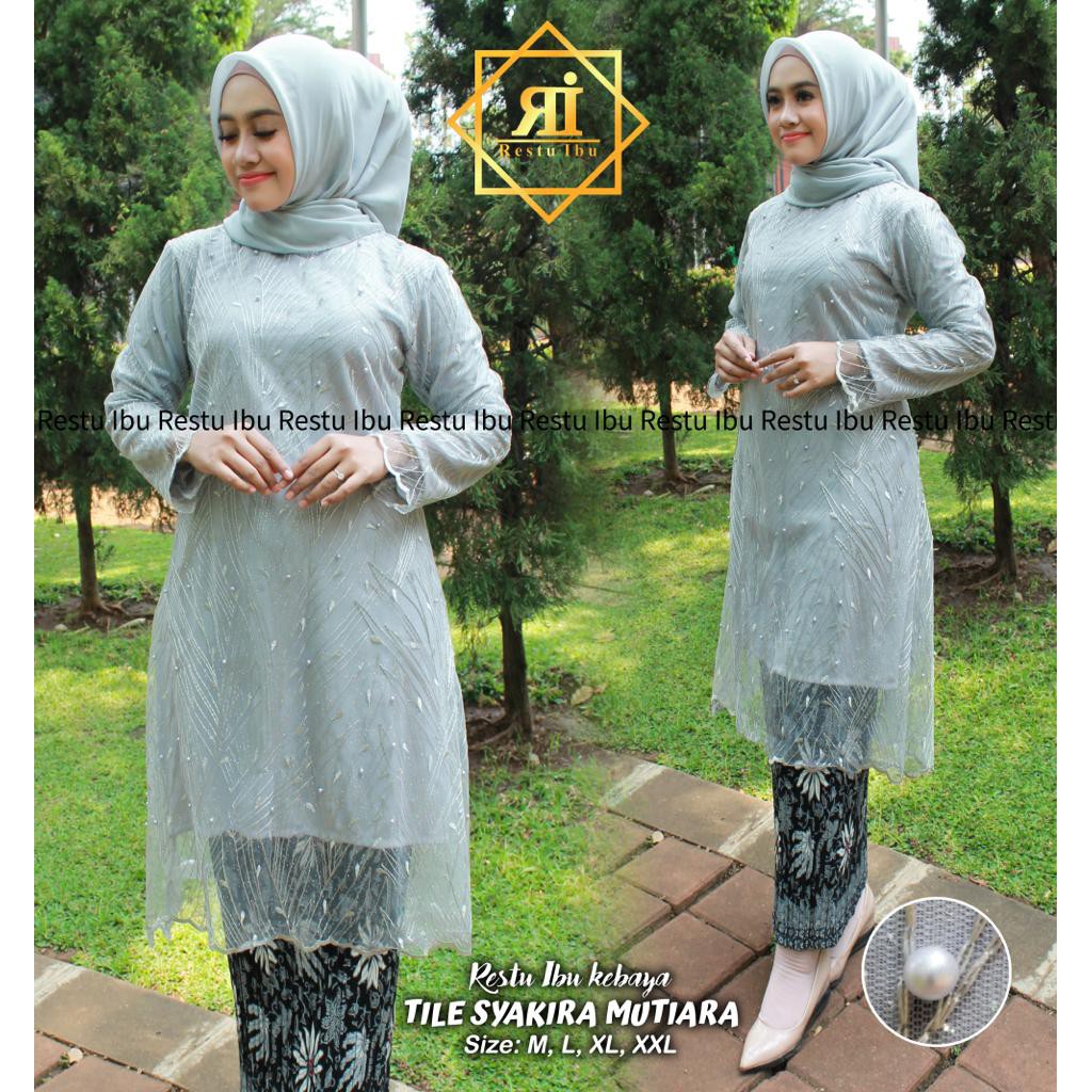 RES&gt; SET TUNIK SYAKIRA TILLE - KEBAYA TUNIK TILLE MUTIARA - KEBAYA MODERN - BAJU KEBAYA FASHION