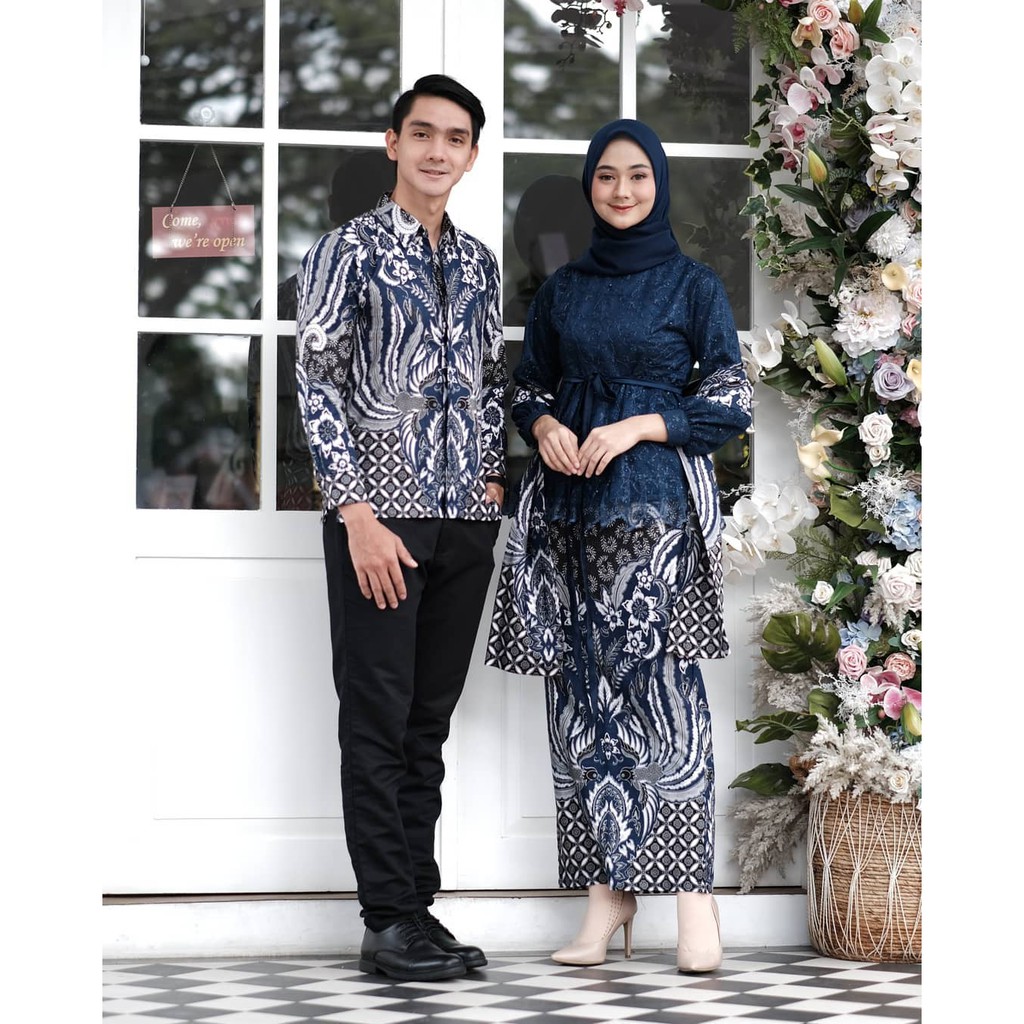 ADA ANAK !!! SHOPASHOP SOLO BATIK kebaya Couple Adisty Tulle Mutiara