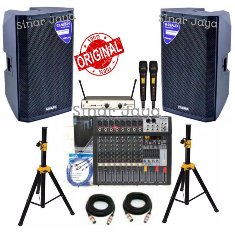 Paket Sound system 15 inch Aktif Ashley fullset Garansi Resmi