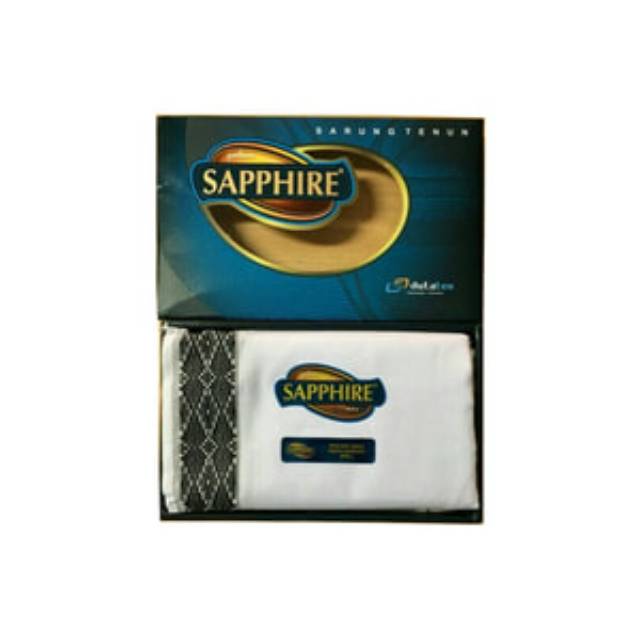 sarung sapphire putih polos