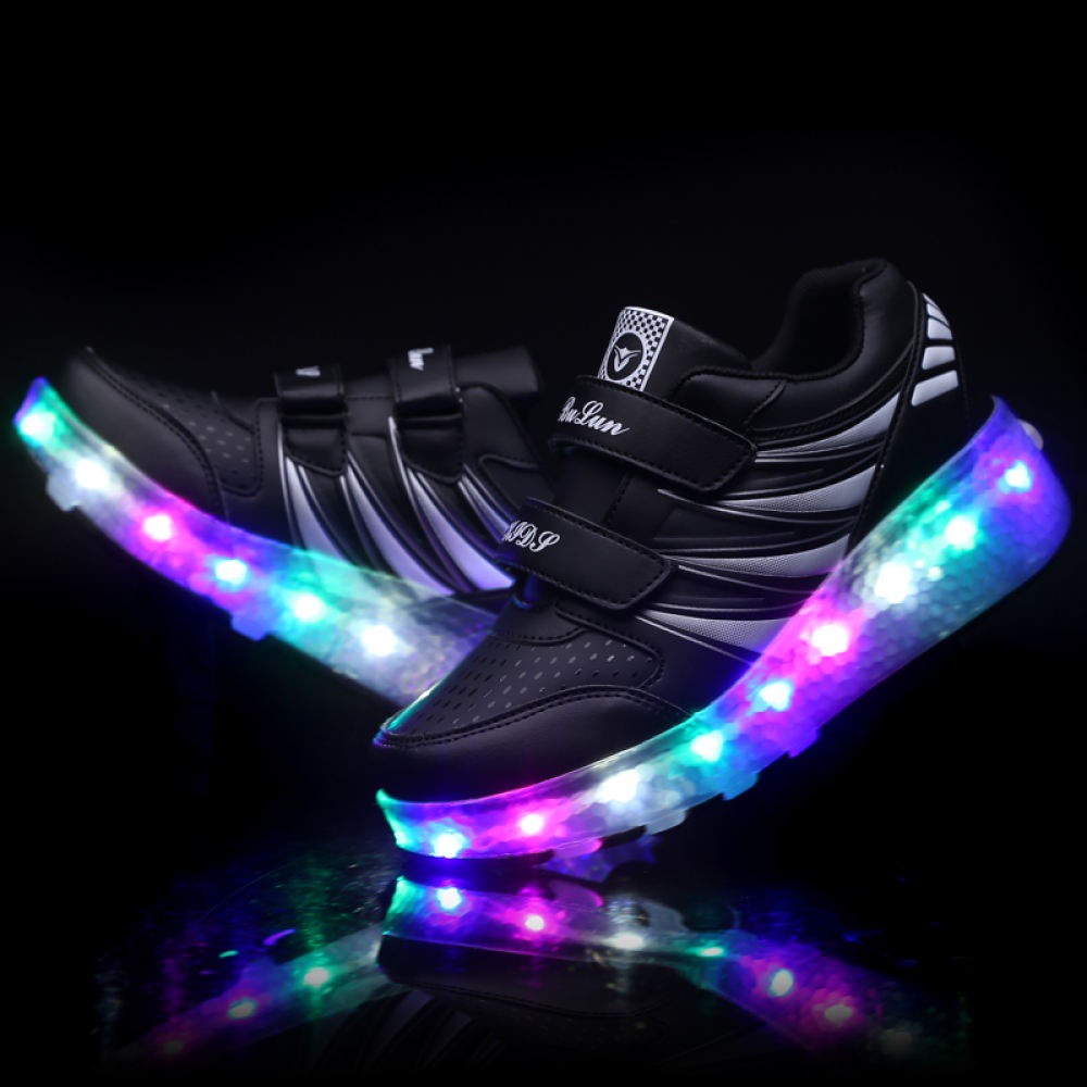 light up wheel trainers