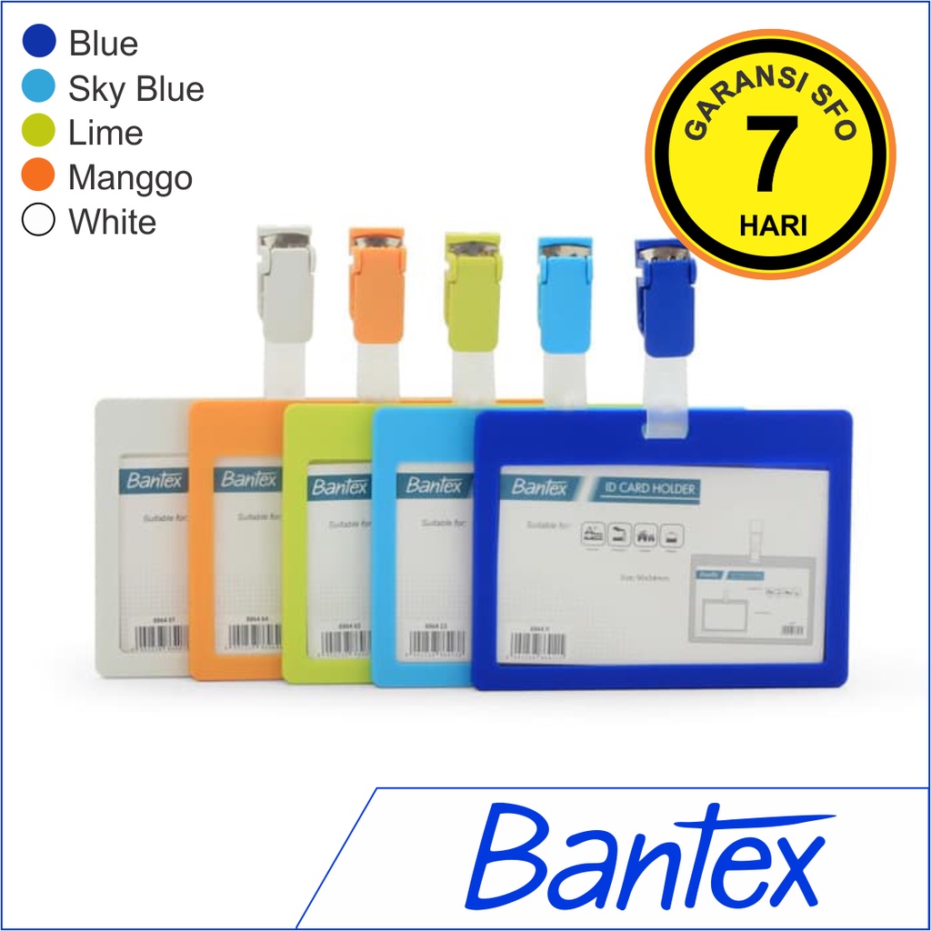 

ID Card Holder Bantex Landscape + Clip (90mm x 54mm) - SFO Semarang Official
