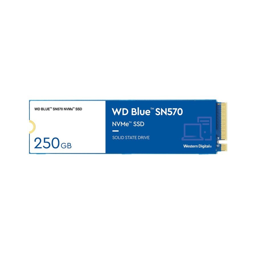 SSD WD BLUE 250GB M.2 SN570 NVMe GEN3 - WD Blue NVMe M.2 SN570 250GB