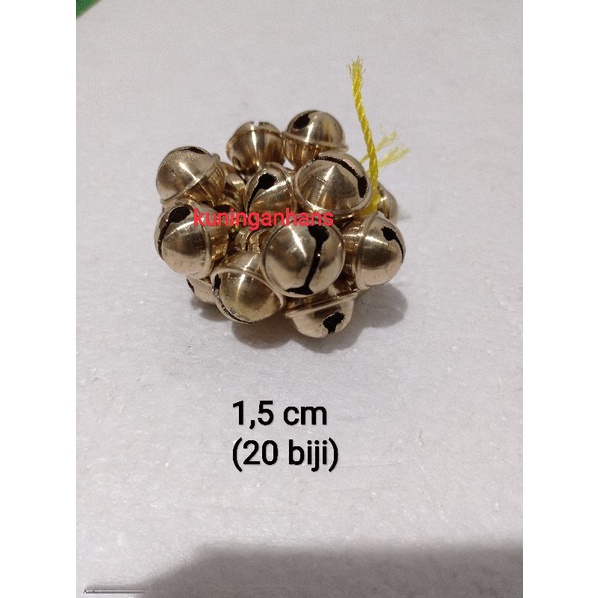 20 biji / satu kodi klintingan barong jaranan kuningan lonceng bulat