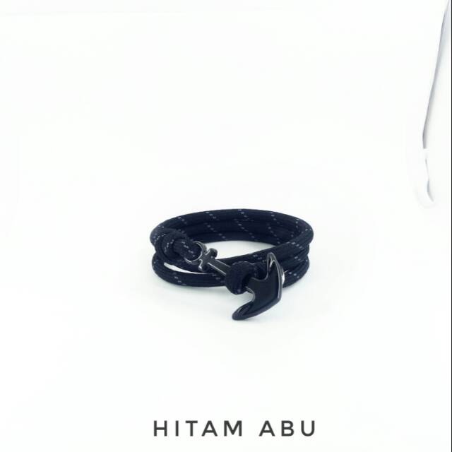 Gelang Jangkar Hitam Abu HA1