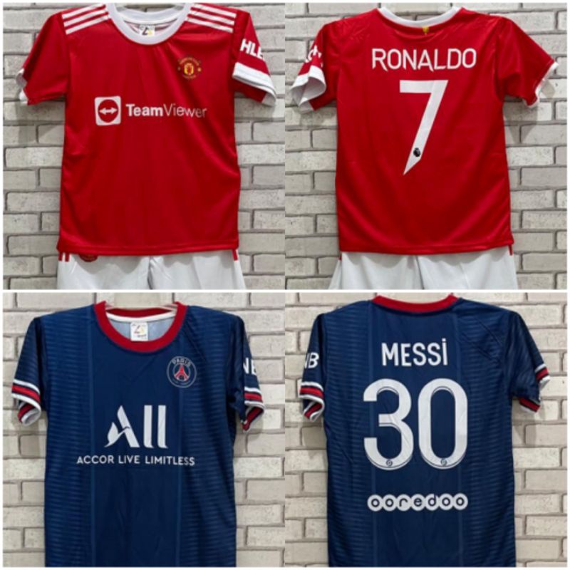 SETELAN BAJU BOLA ANAK PSG MU MADRID MUNCHEN BOLA ANAK JERSEY KIDS KLUB EROPA