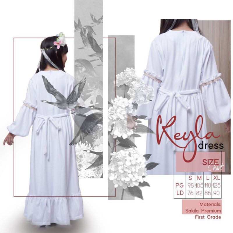 Dress Kayla putih ORI Longmas Hijab