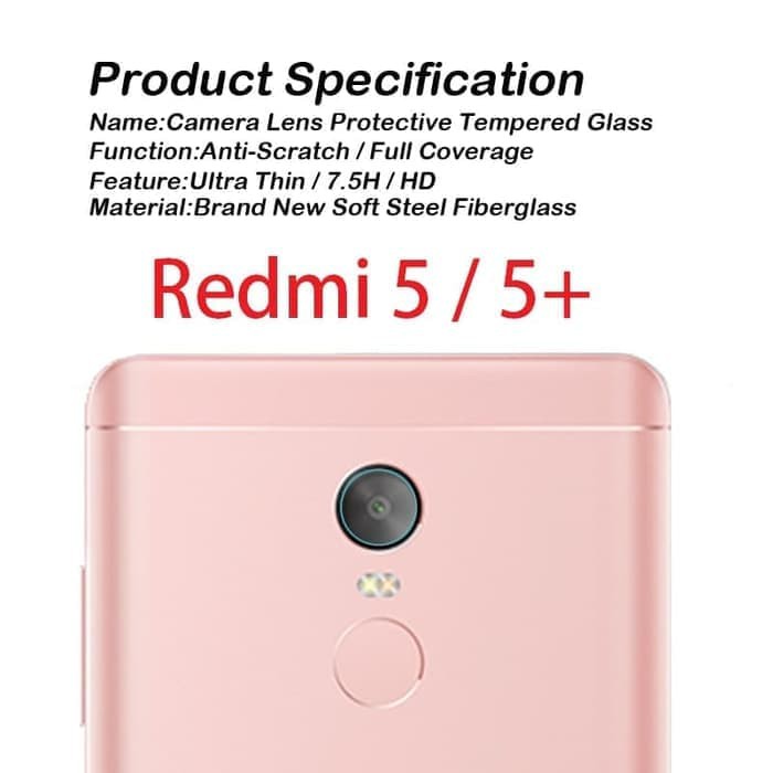 Xiaomi Redmi Note 5 / Xiaomi 5+ 5 plus Premium Camera Lens Protector / Tempered Camera