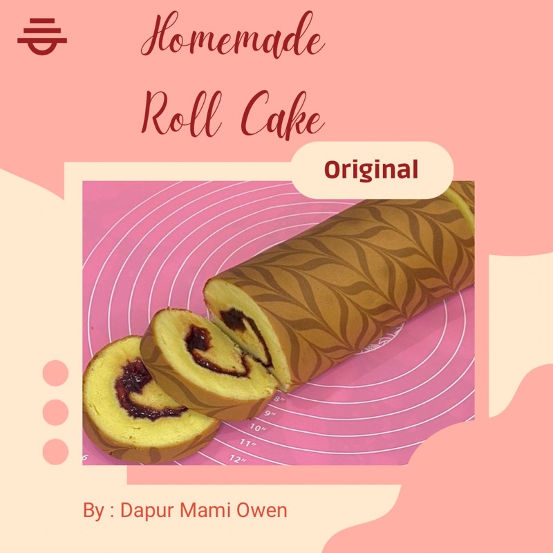 HOMEMADE BOLU GULUNG ROLL CAKE STRAWBERRY MESES COKLAT MOKA KEJU BLUEBERRY