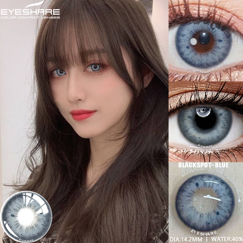 Soflen Model Terbaru 2023 COD Fashion Softlens Murah Lensa Kontak Warna Alami Lensa Kontak Hijau - Blackspot Natural Eyes