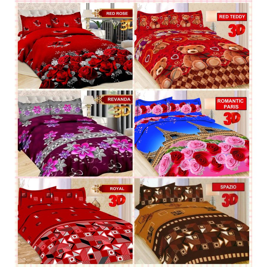 Rf Sprei Bonita 180 Mix Motif 180x200 King Size No 1 Murah Dewasa Part B
