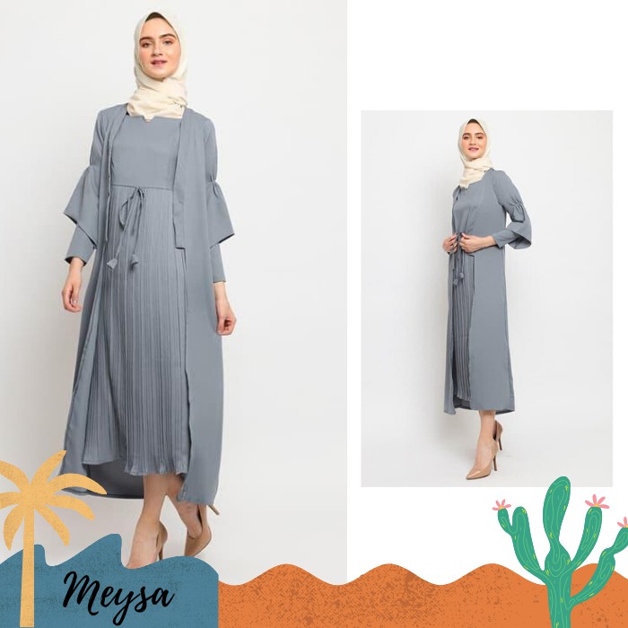 LUNA MK06 GAMIS OUTER DRESS PESTA GAMIS POLOS KAOS PLISKET PREMIUM DRES REMAJA LEBARAN TERBARU