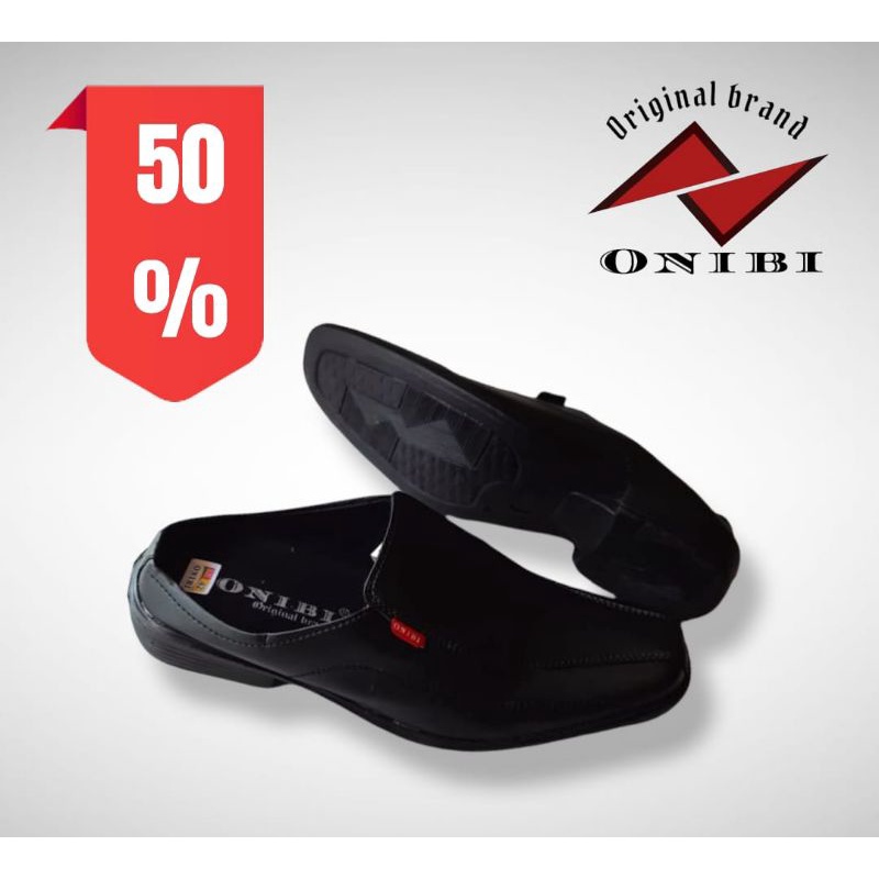 ONIBI Sandal Bustong Pria Onibi Motif Polos warna Hitam