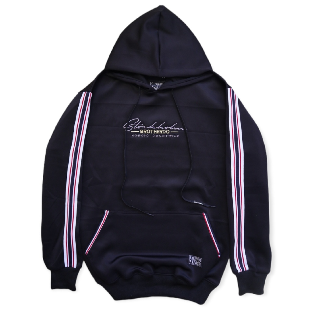 BROTHERDO Jaket Hoodie Lotto Premium Hitam Terbaru