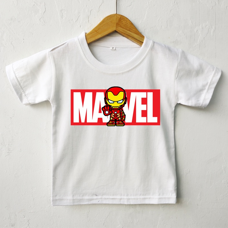 Kaos anak marvel superhero putih