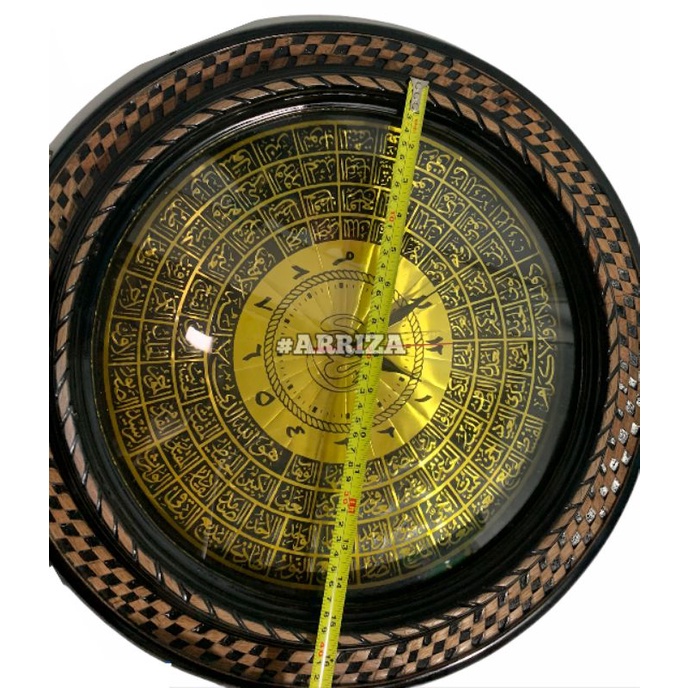 JAM DINDING KALIGRAFI DARI KAYU