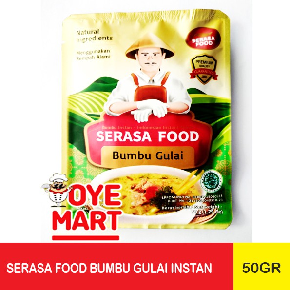 SERASA FOOD BUMBU GULAI INSTAN 50GR / BUMBU MASAK INSTAN