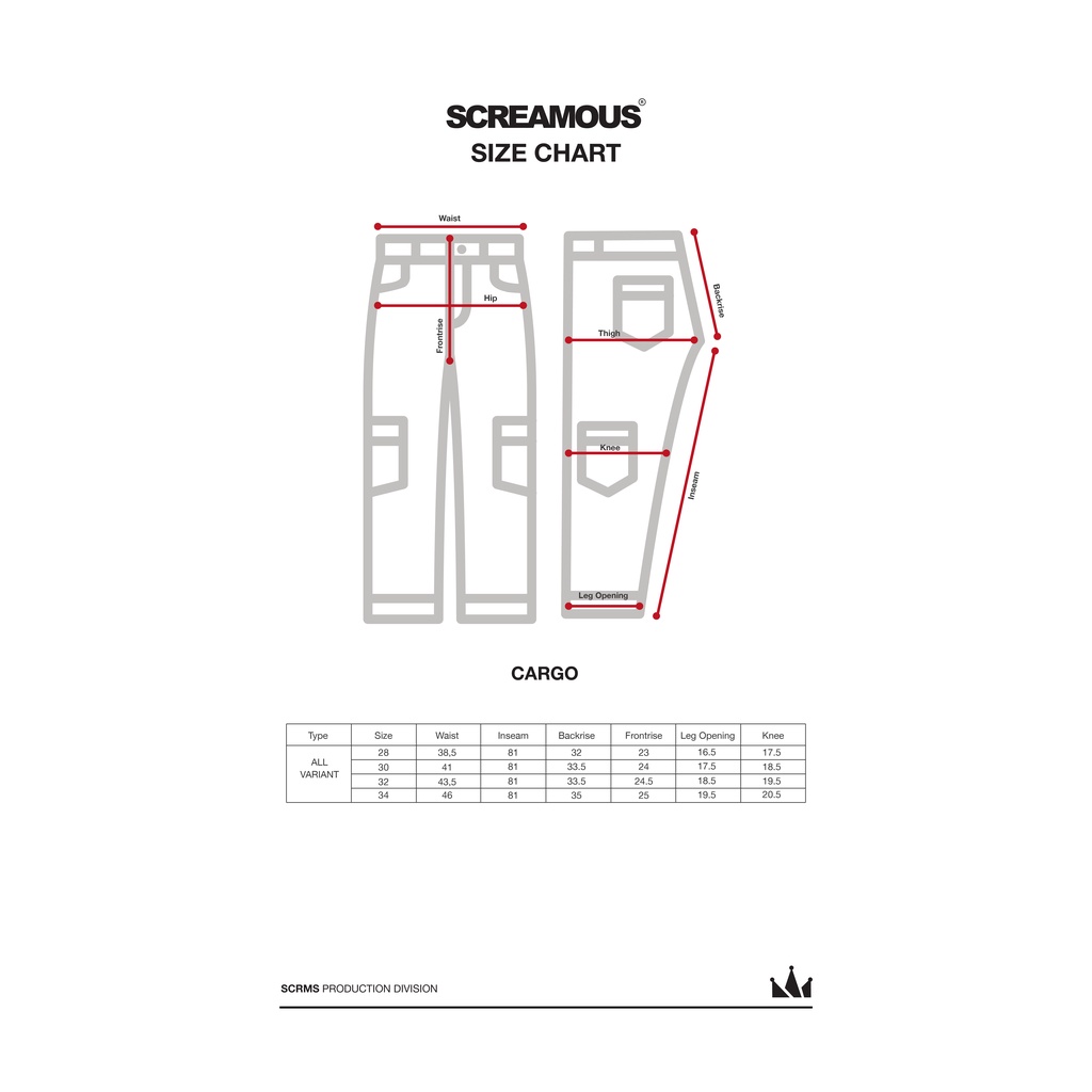 Screamous Celana Long Pants Cargo STADEL BLACK