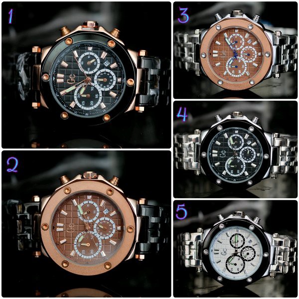 jam tangan pria cowok GC Guess Collection chrono semi super