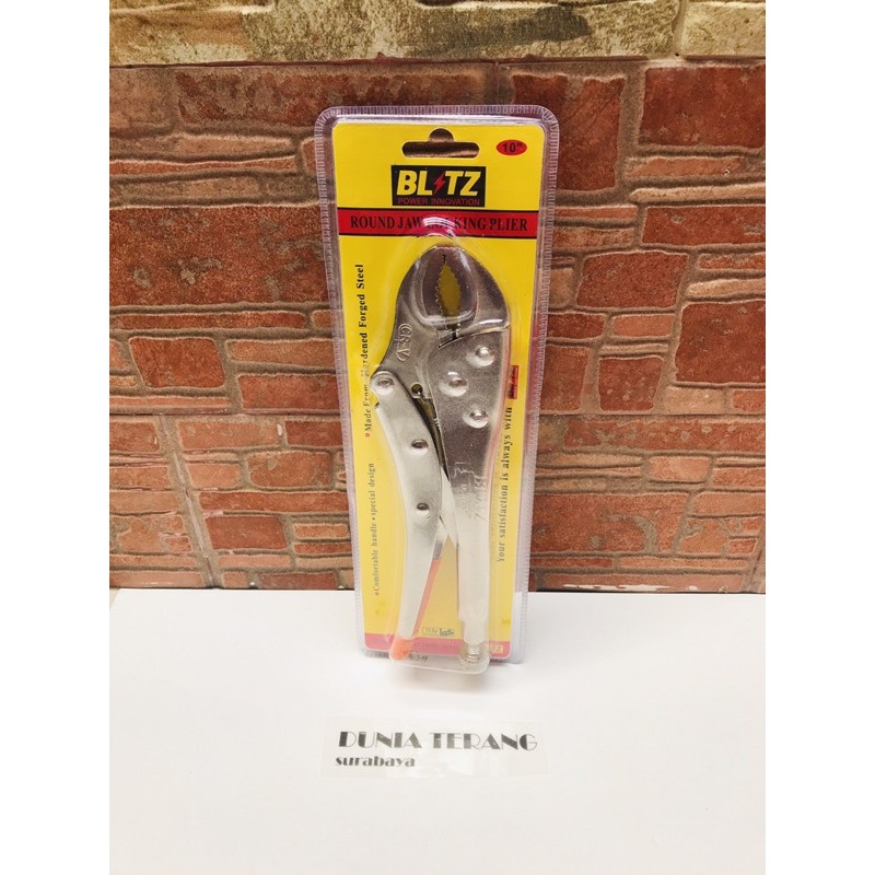 Tang Buaya BLITZ 10” Locking Pliers Vice Grip Tang Jepit 10” (Gagang polos)